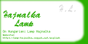 hajnalka lamp business card